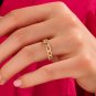 Round Cut Simulated Full Eternity Ring Classic Chain Wedding Gift Ring For Women