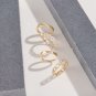 Round Cut Simulated Full Eternity Ring Classic Chain Wedding Gift Ring For Women