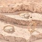 Round Cut Simulated Full Eternity Ring Classic Chain Wedding Gift Ring For Women