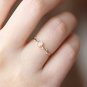 0.50Ct Oval Cut Simulated Diamond Ring Dainty Olive Branch Birthday Ring For Her