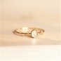 0.50Ct Oval Cut Simulated Diamond Ring Dainty Olive Branch Birthday Ring For Her