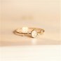 0.50Ct Oval Cut Simulated Diamond Ring Dainty Olive Branch Birthday Ring For Her