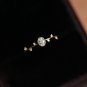 0.50Ct Oval Cut Simulated Diamond Ring Dainty Olive Branch Birthday Ring For Her
