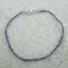 Natural Blue Rough Diamond Bracelet With 925 Sterling Silver Clasp For Jewellery