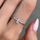 0.5Ct Baguette Simulated Diamond Ring Flawless Anniversary Ring Gift For Her