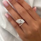 Marquise Cut Simulated Diamond Ring 925 Silver Engagement Ring Gift For Women