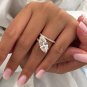 Marquise Cut Simulated Diamond Ring 925 Silver Engagement Ring Gift For Women