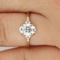 Oval Cut Simulated Diamond Ring 14k Gold Plated Traditional Gift Ring For Women