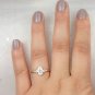 Oval Cut Simulated Diamond Ring 14k Gold Plated Traditional Gift Ring For Women