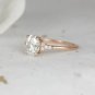 Oval Cut Simulated Diamond Ring 14k Gold Plated Traditional Gift Ring For Women