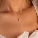 Solid Emerald Cut Simulated Diamond Necklace Anniversary Gift Necklace For Her