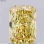 Fancy Intense Yellow Radiant Cut Lab Grown Diamond VVS2 Clarity Diamond For Ring