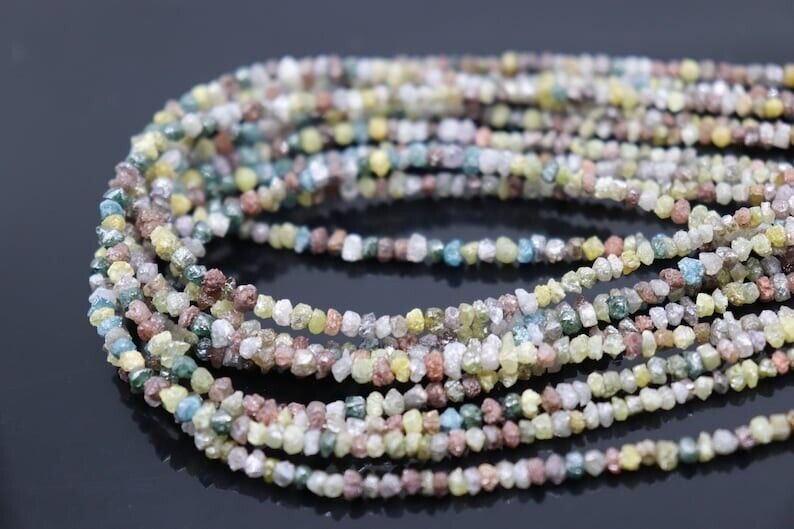 Natural Multi Color Raw Diamond Loose Uncut Shape Beads Diamond Use For Jewelry
