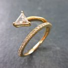 0.50Ct Trillion Cut Simulated Diamond Ring Unique Engagement Ring Gift For Women