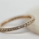 0.21ct Round Cut Natural Grey Diamond Ring Unique Promise Band Ring Gift For Her