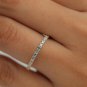 0.21ct Round Cut Natural Grey Diamond Ring Unique Promise Band Ring Gift For Her