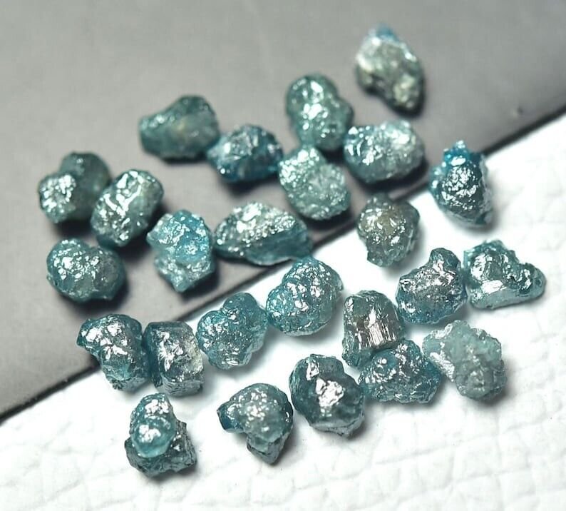 Blue Raw Diamond Natural Rough Diamond Loose Diamond Making For Use Jewelry
