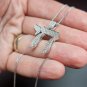 0.90ct Round Cut Simulated Hebrew Chai Pendant Birthday Gift Necklace For Her