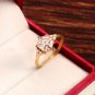 1.5Ct Hexagon Cut Simulated Diamond Ring 14K Gold Plated Engagement Ring For Her