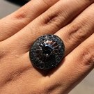 Natural Black Diamond Ring Sterling Silver Engagement Ring For Someone Special