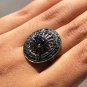 Natural Black Diamond Ring Sterling Silver Engagement Ring For Someone Special