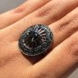 Natural Black Diamond Ring Sterling Silver Engagement Ring For Someone Special