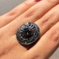 Natural Black Diamond Ring Sterling Silver Engagement Ring For Someone Special