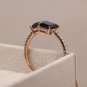 2.5CT Blue Emerald Cut Simulated Diamond 14k Gold Plated Engagement Gift For Her