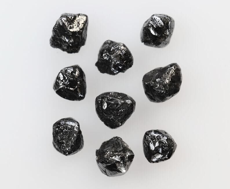 3.00ct Black Rough Diamond Natural Loose I3 Raw Uncut Diamond For Making Jewelry