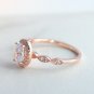 1 Ct Oval Cut Simulated Diamond Ring 925 Silver Anniversary Ring Gift For Her