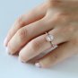 1 Ct Oval Cut Simulated Diamond Ring 925 Silver Anniversary Ring Gift For Her