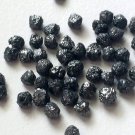 5 Pieces Natural Rough Diamond Black Raw Uncut Diamond For Making Jewelry