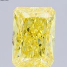 Fancy Radiant Cut Lab Grown Diamond VS2 Clarity Yellow CVD Loose Diamond Ring