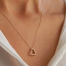 925 Sterling Silver Heart Shape Pendant Necklace Personalized Gift For Necklace