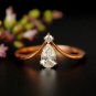 0.30Ct Pear Cut Simulated Diamond Ring Two Stone Engagement Ring Gift For Women