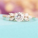Minimal Round Simulated Diamond Ring Handmade Bridal Jewellery For Wedding Gift