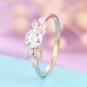 Minimal Round Simulated Diamond Ring Handmade Bridal Jewellery For Wedding Gift