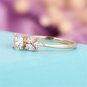 Minimal Round Simulated Diamond Ring Handmade Bridal Jewellery For Wedding Gift