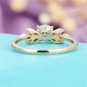 Minimal Round Simulated Diamond Ring Handmade Bridal Jewellery For Wedding Gift