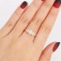 Minimal Round Simulated Diamond Ring Handmade Bridal Jewellery For Wedding Gift