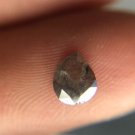 0.56Ct Natural Loose Pear Diamond Black / Grey Rose Cut Salt And Pepper Diamond