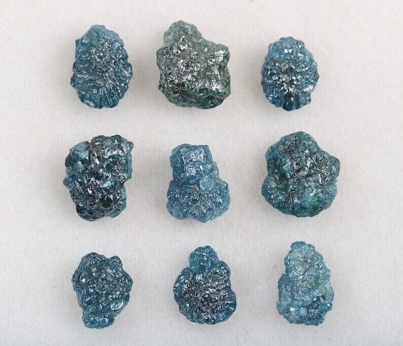 Blue Colour Natural Rough Diamond Loose Raw Uncut Diamond For Making Jewellery