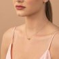 Round Cut Simulated Anniversary Gift Pendant Double Circle Necklace Gift For Her