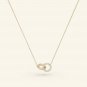 Round Cut Simulated Anniversary Gift Pendant Double Circle Necklace Gift For Her