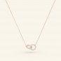Round Cut Simulated Anniversary Gift Pendant Double Circle Necklace Gift For Her