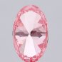 1.50Ct Oval Lab Grown Diamond Fancy Vivid Pink Loose Diamond For Making Jewelry