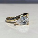 Classic Pear Cut Moissanite Diamond Engagement Ring Unique Ring Gift For Women