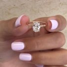 2.56Ct Oval Cut Simulated Diamond Ring Engagement Traditional Ring Gift For Her