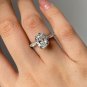 2.50CT Oval Cut Moissanite Ring 14K White Gold Wedding Gift Ring For Women