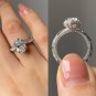 2.50CT Oval Cut Moissanite Ring 14K White Gold Wedding Gift Ring For Women